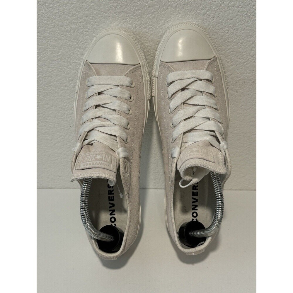 Converse Chuck Taylor All-Star Low Top Beige Suede Mens Sz 8 Womens 10 NEW - Picture 8 of 13